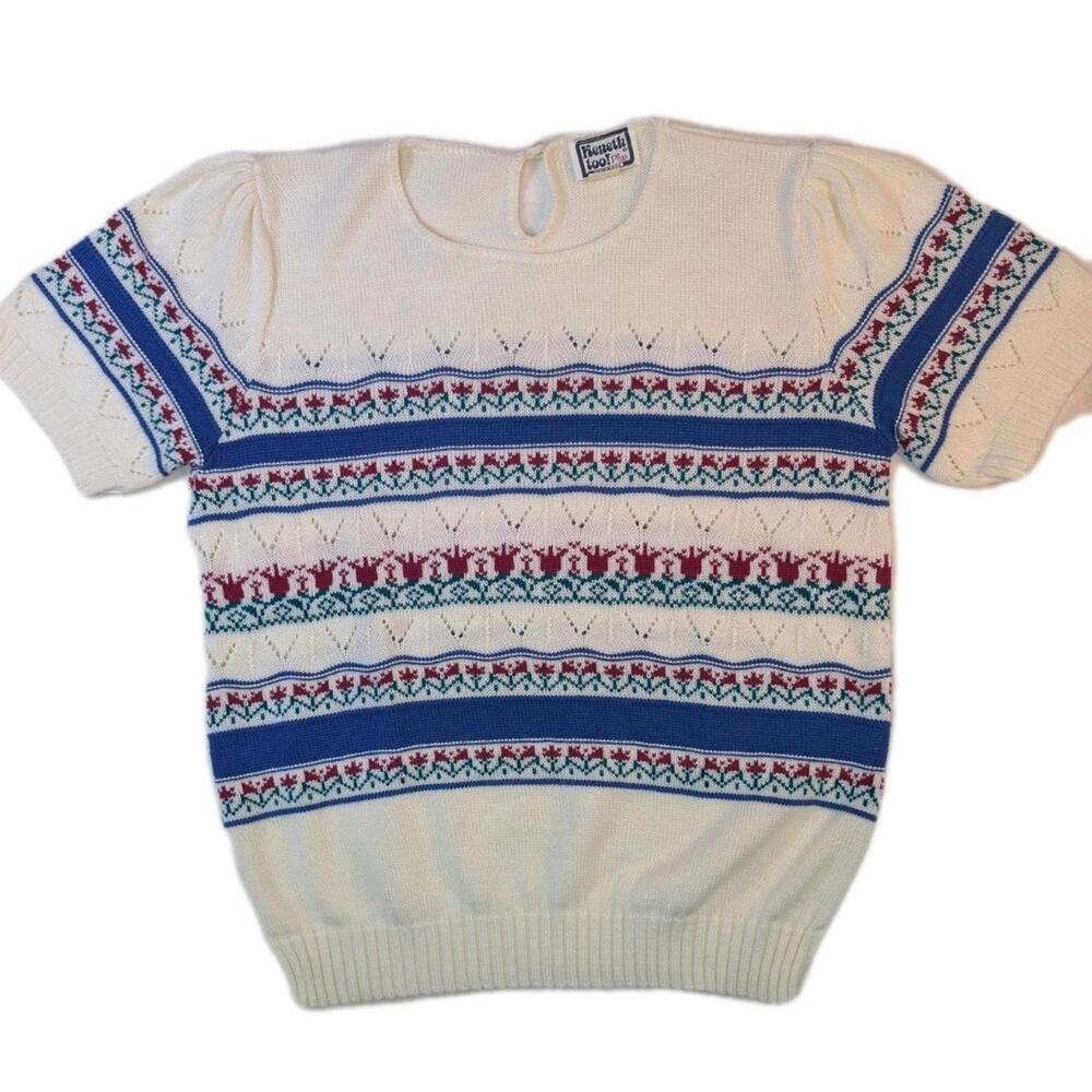 Vintage Keneth Too! Plus Knit Cottage Core Pullover Sweater‎ See Measurements